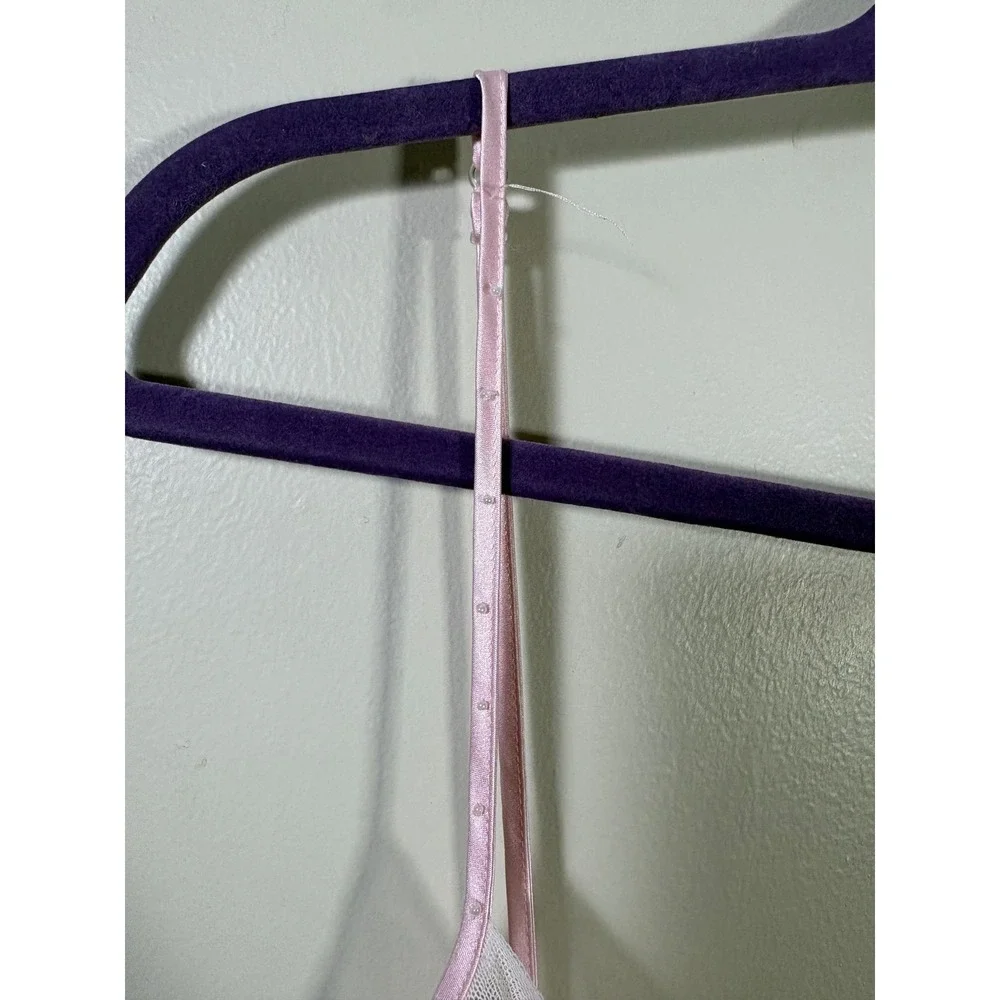 Valerie Stevens Intimates Pink Floral Sheer Set M/L Romance Cottage Fairycore